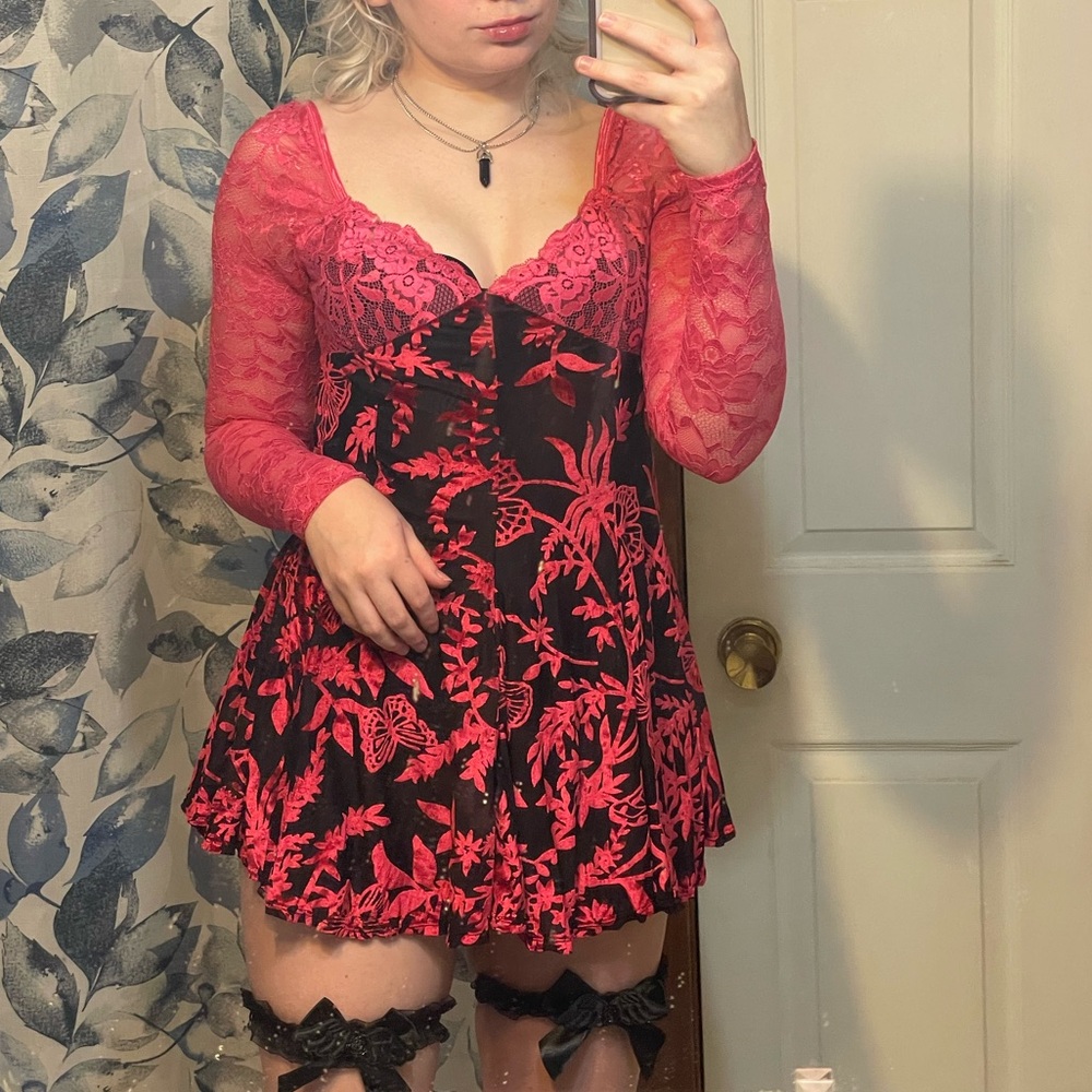 Delia’s Watermelon Sugar Velvet Mini Dress